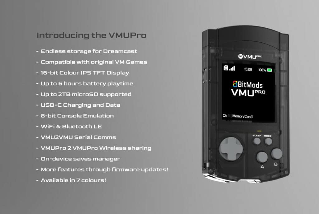 vmu-smoke-black-r1-hero__65968-1024x688 VMU Pro : La Carte Mémoire Dreamcast Polyvalente Annonce Son Prix
