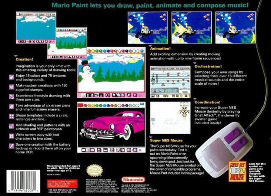 Mario-Paint-Box-Back Mario Paint sur Switch Online : Une souris sinon rien !