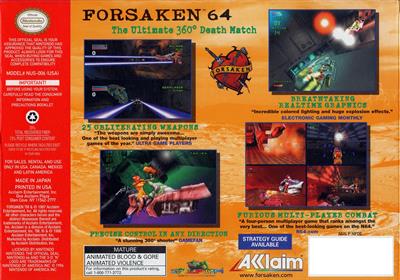 Back-boxe-Forsaken-64 Forsaken 64 : Mais c'est quoi ce jeu disponible sur le Nintendo Switch Online ?