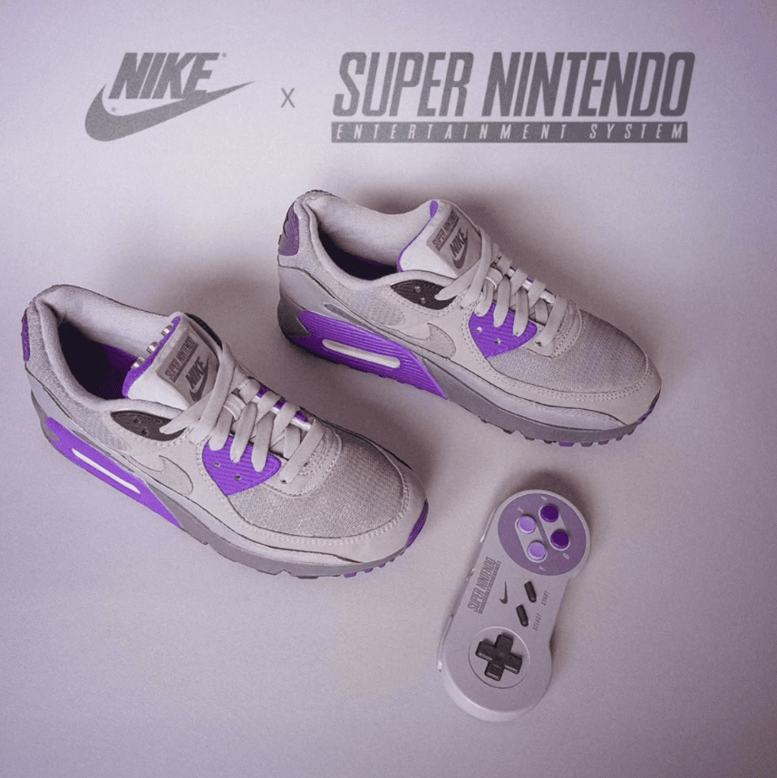 AIR-SNES-2 Sneaker Nike Air SNES : Nike Air Max 90 X Super Nintendo