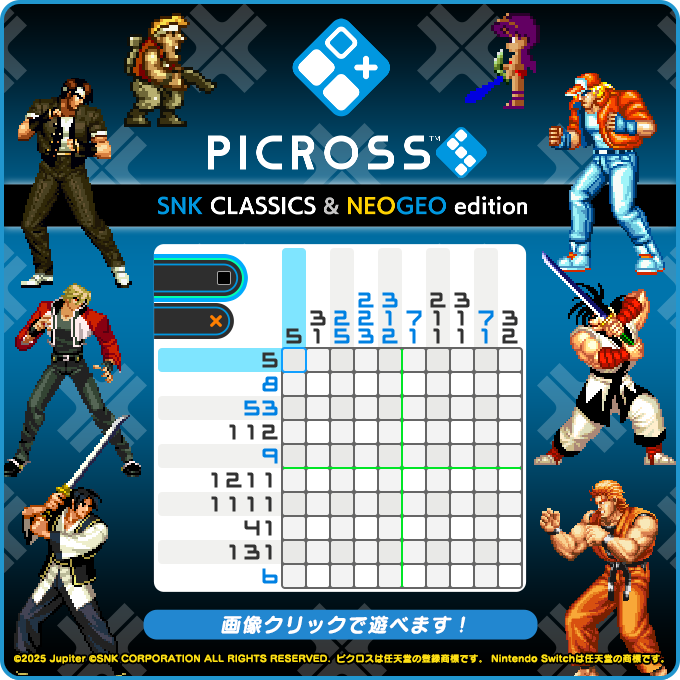 SNK-playpuzzle Picross S : Les univers de SNK et Capcom sur Switch